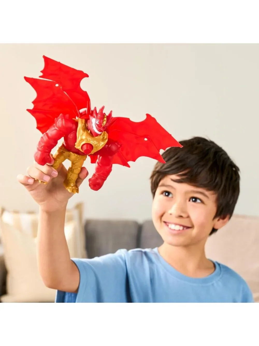 Power-Up Battlewing Blazagon Figure - 8.5in Goo Jit Zu Action Toy for Kids